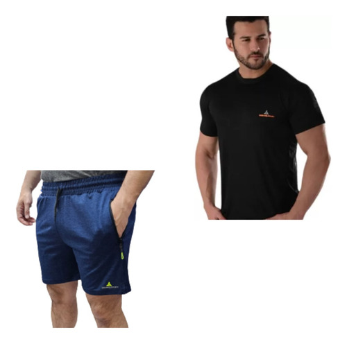 Short Lycra Hombre Shlyb Az+ Remera Deportiva Rmdf Cuo S Int