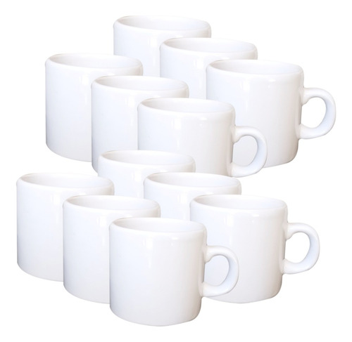 12 Tazas Cafe Pocillos Ceramica Jarrito Mug 