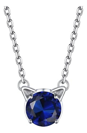 Prosilver-collar Con Colgante De Gato Para Mujer, Joyería De