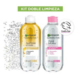 Garnier Skinactive Kit Doble Limpieza Facial Agua Micelar 2u