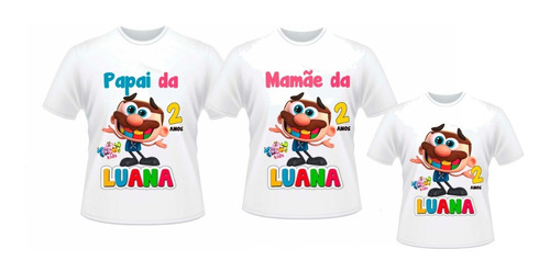 Kit 3 Camisetas José Comilão Personalizada Familia