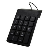 Mini Teclado Numérico 18 Teclas Pc Notebook Cabo Usb Preto