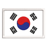 Patch Bordado Bandeira 7x5cm Coreia Do Sul - País