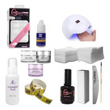 Kit Profesional Uñas Gel Uv Completo + Lampara     Manicure