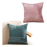 Decorative Family Cushion Covers - Modern Family Mom & Dad