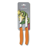 Cuchillo Victorinox Frutas Y Verduras 8 Cm Acero Inoxidable Color Naranja