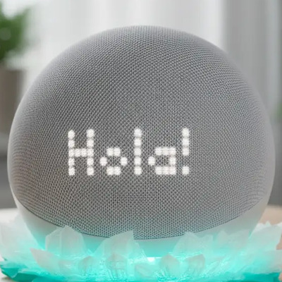 Base Minimalista Para Echo Dot 4\u002F5 Con Cristales Que Iluminan Al Encenderse Impremli Color Traslúcido \u002F Turquesa | MercadoLibre