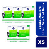 Combo Mascara Facial Nivea Urban Skin Shot Detox X 5 Un