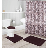 Cortinas D/ducha Better Home Style+accesorios - Chocolate