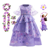 6 Unids/set Princesa Isabela Charm Vestido De Cosplay Púrpura