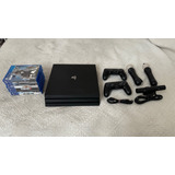Playstation 4 Pro Negra Usada 1tb + 8 Juegos + 2 Joysticks
