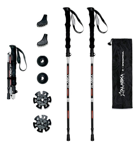 Bastones Trekking Alaska Speedtrail Aluminio 550g 105-125cm 