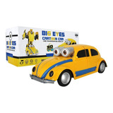 Carro Robot Transformer Vocho Beetle Luz Juguete Niño Color Amarillo Personaje Transformer Vochito