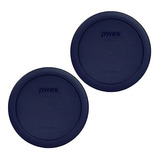 Tapa De Plástico Pyrex Redonda Azul Marino (2 Unidades)