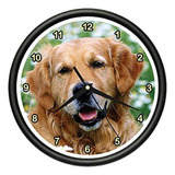 Reloj De Pared Beagle Retreiver Perros Mascota, Golden Retri