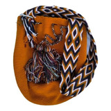 Mochila Wayuu Unicolor Clásica Grande Original Gasa Colores