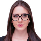 Armação De Óculos Para Grau Lente Gatinho Om Feminina Moda