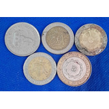 5 Monedas Antiguas De Argentina,  Buen Estado 