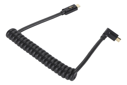 Cable En Espiral Usb 4.0 Tipo C De 40 Gbps Retráctil Hasta 3