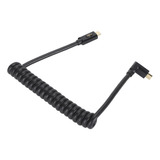 Cable En Espiral Usb 4.0 Tipo C De 40 Gbps Retráctil Hasta 3