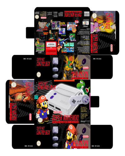 Arte Caixa Super Nintendo Baby - Para Impressão