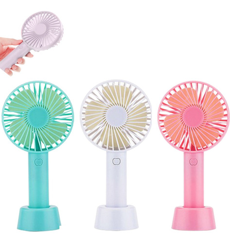 Mini Ventilador Portátil Leve Compacto Forte Mesa Mão Pilha