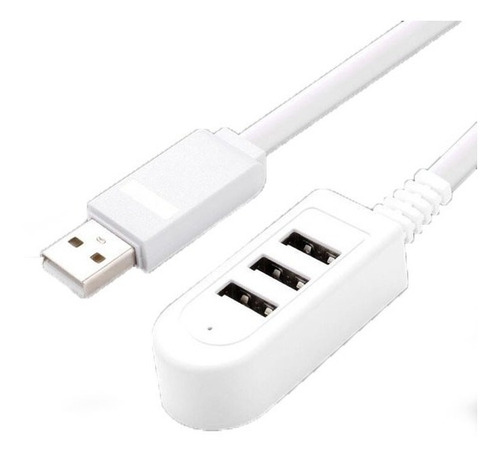 Splitter Hub Usb X3 Alargador Zapatilla Usb 2.4a 1.20 Mts