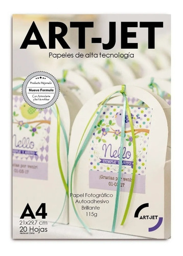 Papel Autoadhesivo Foto A4 Glossy Art-jet® X 400 Hojas 115gr