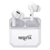  Earbuds Bluetooth Blancos Tactiles Cajita Recargable Nisuta