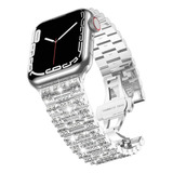 Ty Pulseira Feminina De Metal Bling Para Apple Watch 8 7 6