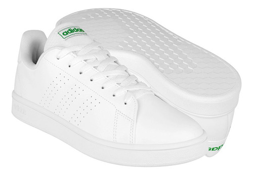 Tenis Caballero adidas Advantage Gw2063 Simipiel Blanco