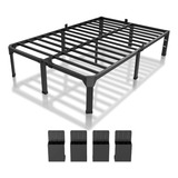 Superay Base De Cama De Metal De 18 Pulgadas, Tamano Queen C