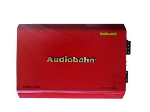 Amplificador Audiobahn 4 Canales Ac1200.4rd Rojo 2400w Max