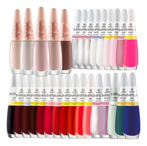 Kit Esmaltes Unha Maos Pes Coleção Manicure Atacado Presente