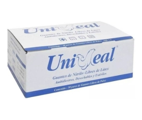 Guantes De Nitrilo Uniseal Estériles 100 Pzas