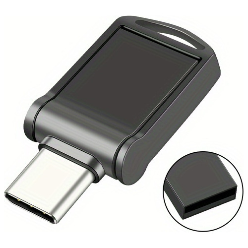 Unidad Flash Usb 2.0 De 128 Gb, Mini Metal Tipo C, 2 En 1