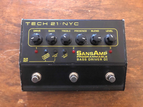 Pedal Bajo Electrico Tech 21 Sansamp Programmable Driver Di