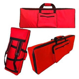 Capa Para Teclado Roland Gw8 Master Luxo Nylon Vermelho