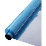Película Tipo Espejo Decorativa 5m Lineales Color Azul