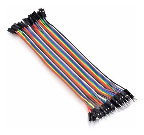 Pack 40 Cables Dupont Macho Hembra 20 Cm Protoboard -- A0159