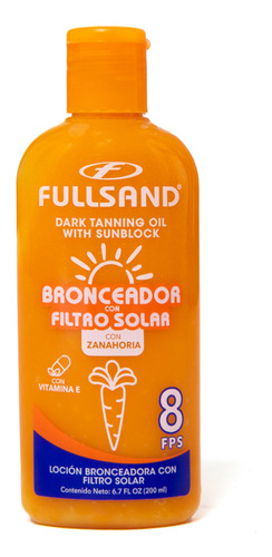 Fullsand Bronceador Con Filtro Solar Fps 8 200ml -xpbrrm3.