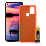 Tela Frontal Touch Compatível Galaxy A21s Aro + Case + Cola