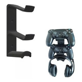 Suporte De Parede P/ 2 Controle Xbox One, Ps4, Ps3 + Headset