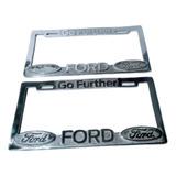 Par Porta Placas Autos Ford Metal
