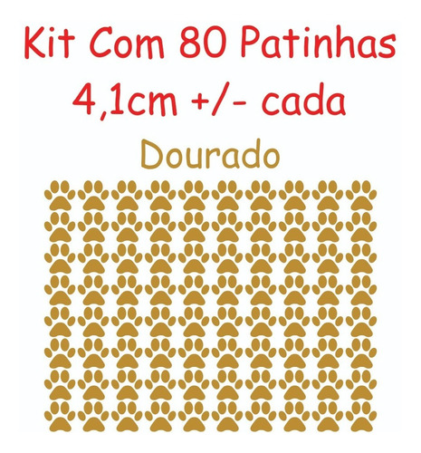 80 Adesivos Decoração Parede Pata Patinha Cachorro Imprimax