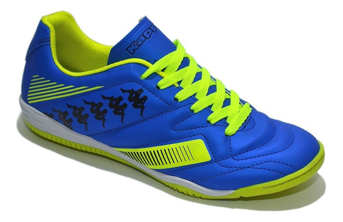 Botines Kappa Modelo Iconic Ic - Azul Y Verde Lima - Futsal