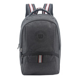 Mochila Wilson Porta Notebook Urbana Gym Reforzada Deportes Color Negro Diseño De La Tela Liso