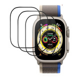 Kit 3x Película 3d Nano Para Apple Watch Series 8 Ultra 49mm