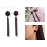 Elegantes Aretes Largos Con Fleco 