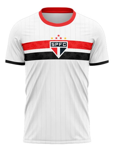 Camisa São Paulo Infantil Juvenil Stencil Oficial Tricolor